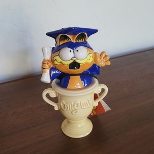 Vintage Graduate Garfield Ceramic Figurine
